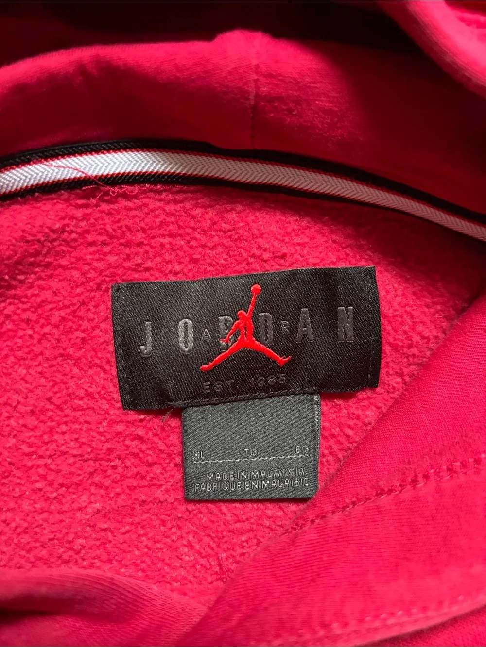 Jordan Men's Flight MVP Fleece Pullover Hoodie Cardinal Red Size XL